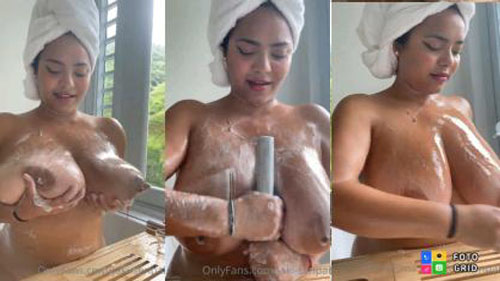 Instagram Babe Jaki Senpai Nude Washing Her Big Boobs