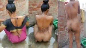 Desi aunty naked taking bath clip