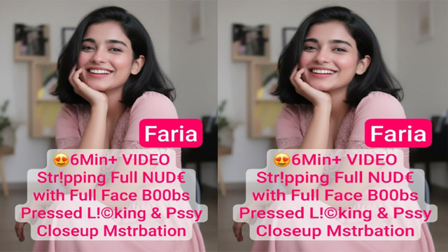 Tiktoker FARIA Naked In Chamet Live Licking cute Boobs & Pussy Closeup Fingering