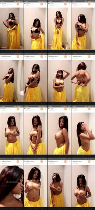 Insta Beauty Amaira Roy Naked Striping Saree & Showing Off Her Huge Tits