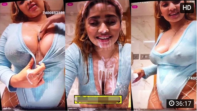 ADITI MISTRY New SPECIAL VIP Shower Nipple Teasing, Banana Sucking& Accidentally Revealing her Pink Pussy on live
