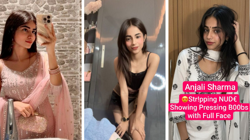 ANJALI SHARMA Insta Girl Naked Teasing Tits with Full Face In Tango Live