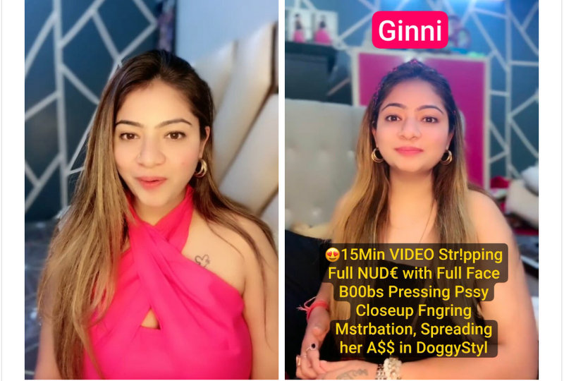GINNI Hot Instagram Model Naked Viral Big Tits Showing & Pussy Closeup with Full Face on Live Tango