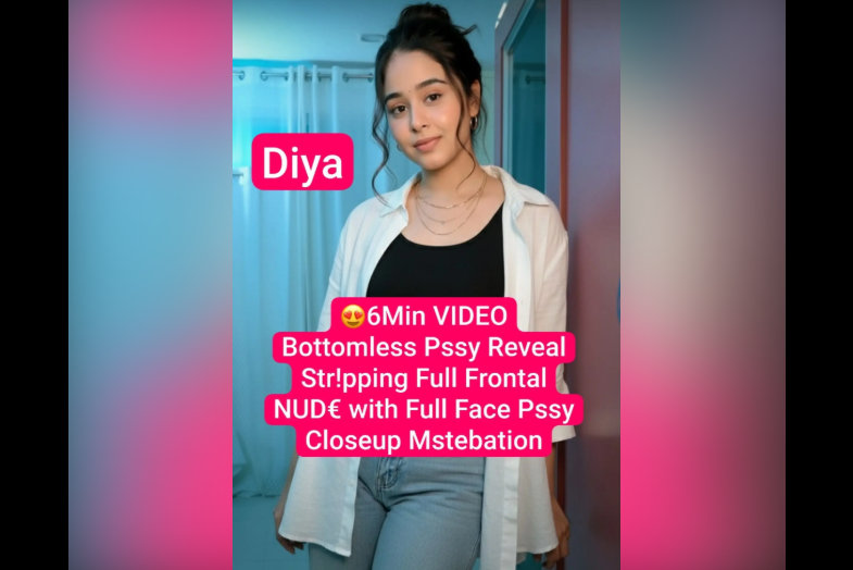 DIYA Beautiful Insta Model Naked Viral Stripping Pressing Hot Tits & Pussy Dildo Masturbation with Face On Live Tango