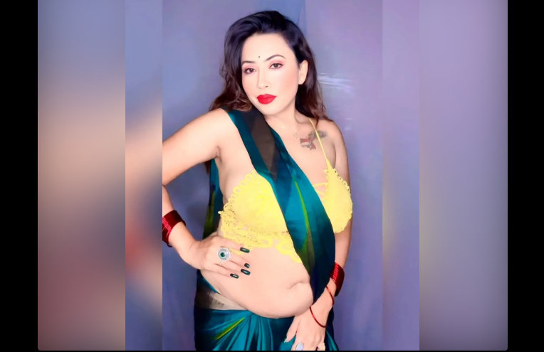 Bong Model Moumita Naked Leaked Topless Big Tits Licking Creamed Nipples