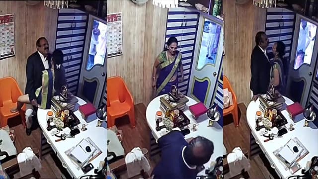 Astrologer Ashok Kharat Viral Leaked MMS Clip Blowjob & Fucking His Horny Married Clients In His Cabin Caught On Camera (Part-2)