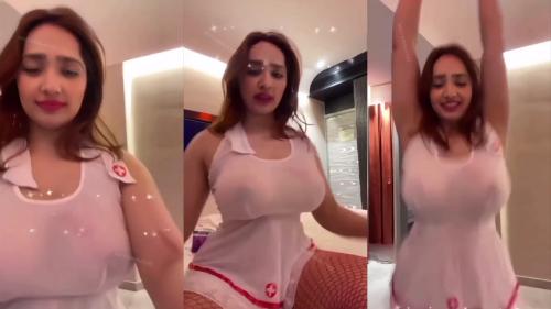 Aditi Mistry Viral Leaked Huge Tits Bouncing In A Transparent Dress Nipple Visible
