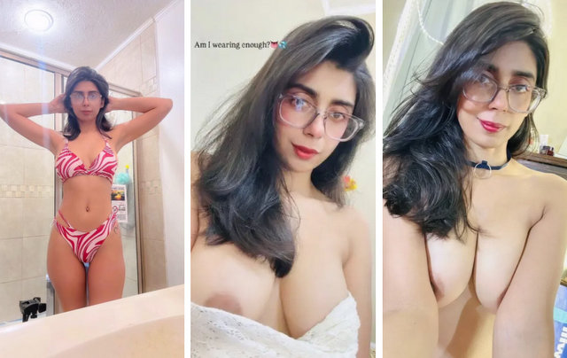 AQSA PERVAIZ Famous Insta Influencer Naked Leaked OnlyFans Video Pressing Tits & Big Dick Sucking, Handjob with Full Face