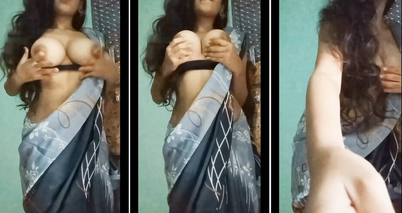 Insta girl Yashika aka caramel_kisss_ Naked Leaked Trending 19 year old Indian Redditor Teasing Big Tits In Sari Clip