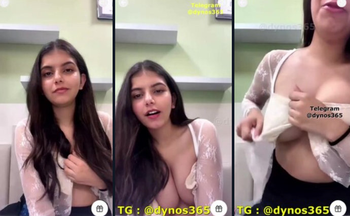 Gorgeous Girl Sanaya Naked Leaked Teasing in bikini & Nipple Slip on Tango Live With Full Face