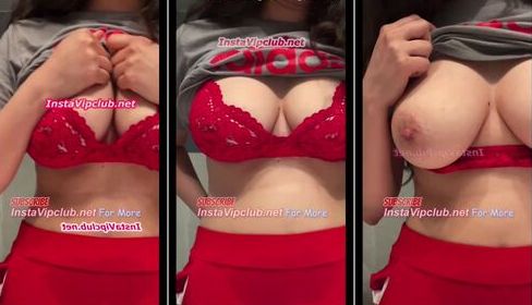 Cute Insta Queen Model Naked Leaked Stripping & Pressing Juicy Boobs On 6Min Video call